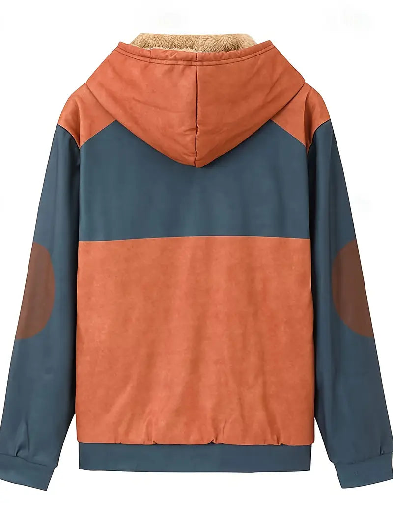 Men's vintage checkered hoodie jacket