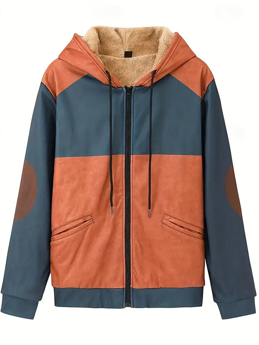 Men's vintage checkered hoodie jacket